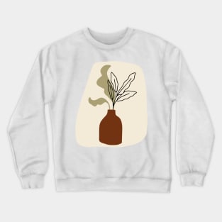 Minimal Modern  Terraccota  Pottery Abstract Shape  Design Crewneck Sweatshirt